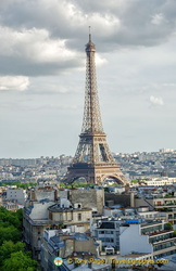 View of the Eiffel Tower from Arc de Triomphe